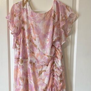 Cato Blush and Beige Floral Maxi Dress